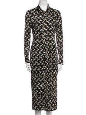 NWOT Tory Burch Black & White Vine Patterned Polo Dress